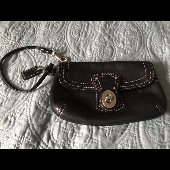 Coach Handbags - Coach Authentic Leather Lock turn wristlet